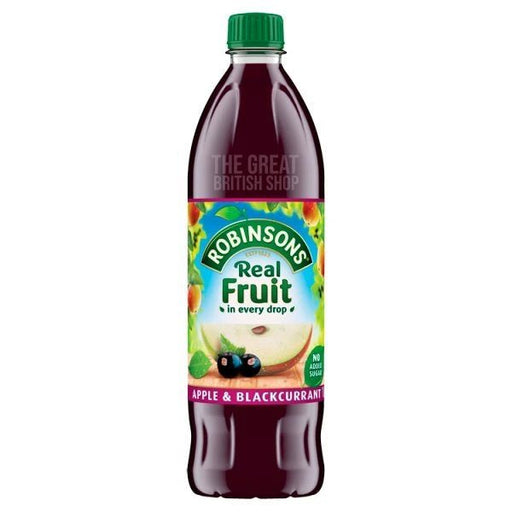 Robinsons Apple & Blackcurrant - 1L imported British grocery product available in Canada
