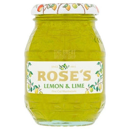Rose's Lemon & Lime Marmalade 454g, glass jar with printed lid and fruit label.