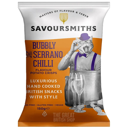 Savoursmiths Bubbly & Serrano Chilli - 40g imported British grocery product available in Canada