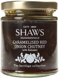 Shaws Caramelised Red Onion Chutney With Balsamic - 195g imported British grocery product available in Canada