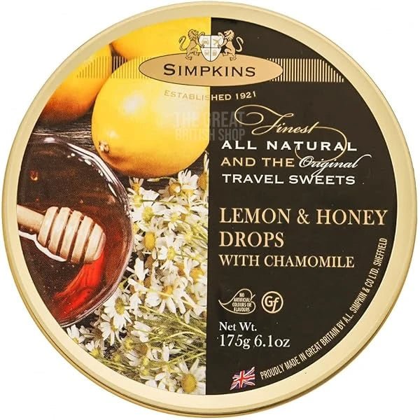 Simpkins Lemon, Honey & Camomile - 175g imported British grocery product available in Canada