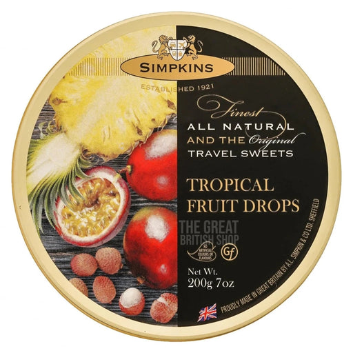 Simpkins Tropical Fruit - 200g imported British grocery product available in Canada