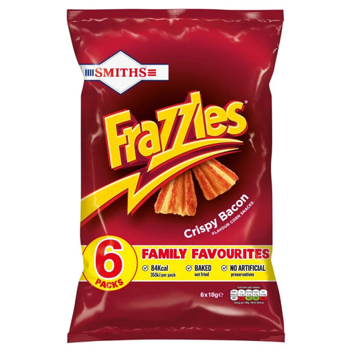 Smiths Frazzles - 6pk imported British grocery product available in Canada