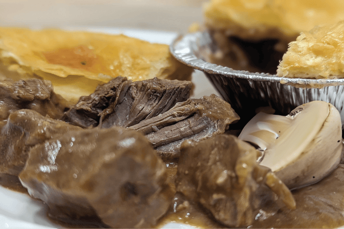 Steak & Mushroom Pie from The Great British Shop bakery in Halifax
