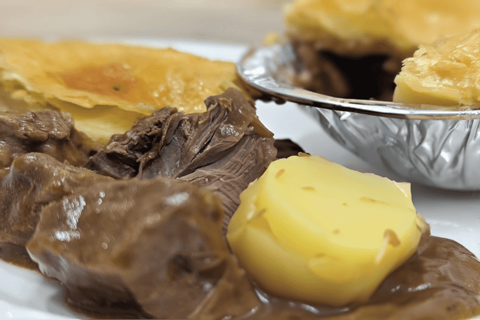 Steak & Potato Pie from The Great British Shop bakery in Halifax