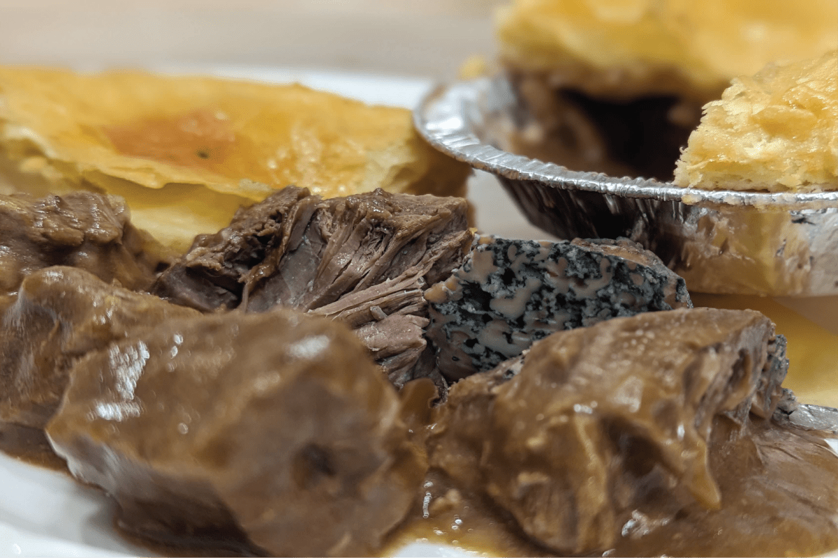 Steak & Stilton Pie from The Great British Shop bakery in Halifax