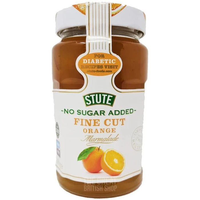 Stute No Sugar Added Fine Cut Orange Marmalade - 430g imported British grocery product available in Canada