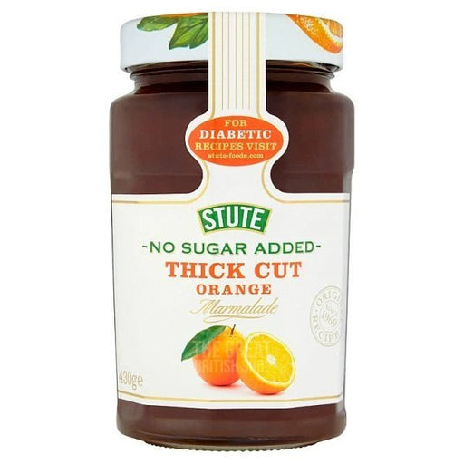 Stute No Sugar Added Thick Cut Orange Marmalade - 430g imported British grocery product available in Canada