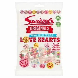 Swizzels Love Hearts Bag 127g: front of the bag showing wrapped sweet rolls inside.