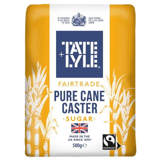 Tate Lyle Pure Cane Caster Sugar - 500g imported British grocery product available in Canada