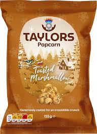 Taylors Toasted Marshmallow Popcorn - 155g imported British grocery product available in Canada