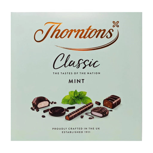 Thorntons Chocolate Mint Collection - 233g imported British grocery product available in Canada