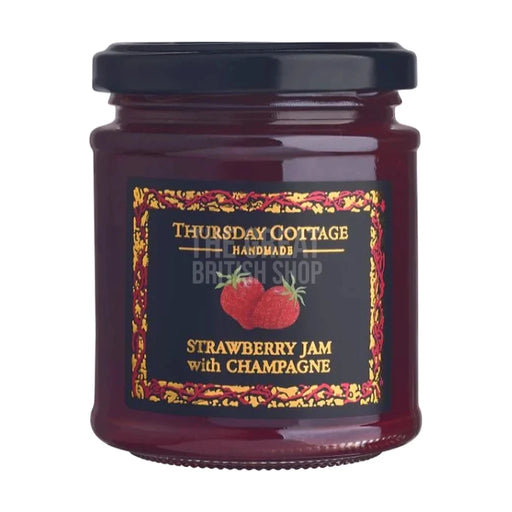 Thursday Cottage Deluxe Strawberry Jam with Champagne - 210g imported British grocery product available in Canada