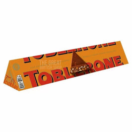 Toblerone Orange Twist Bar 360g: the triangular orange pack showing a chocolate piece.