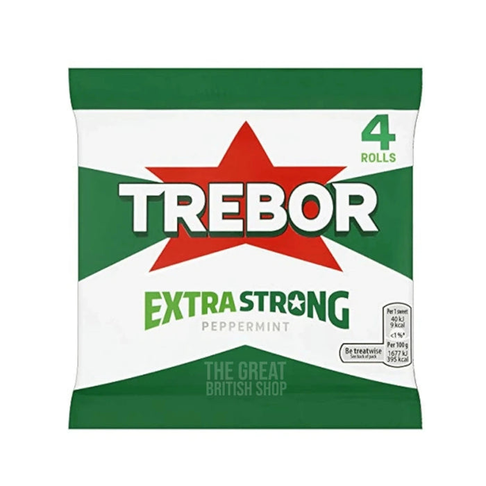 Trebor Extra Strong Peppermint - 4 pack imported British grocery product available in Canada