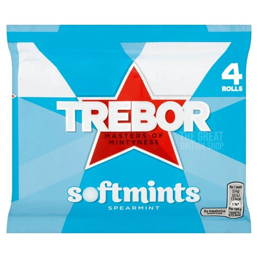 Trebor Softmint Spearmint Rolls - 4 Pack imported British grocery product available in Canada