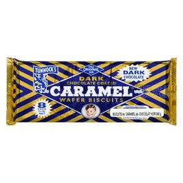 Tunnock's Dark Chocolate Caramel Wafer Biscuits 8 Pack 240g: front of the multipack wrapper.