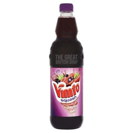 Vimto Original Cordial 725ml: the plastic bottle with purple cap and fruit splash label.
