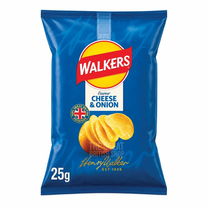 Walkers Cheese & Onion - 25g imported British grocery product available in Canada