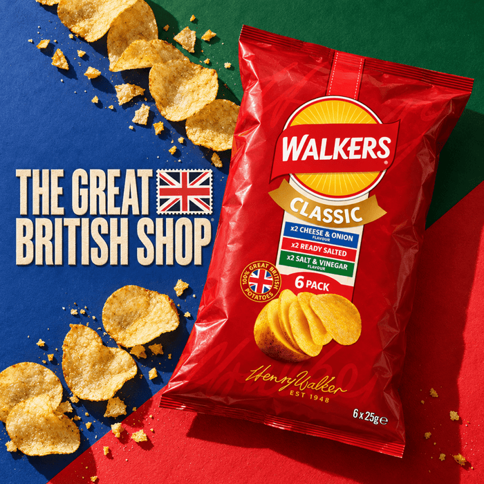 Walkers Crisps Variety Bag - 6 Pack imported British grocery product available in Canada