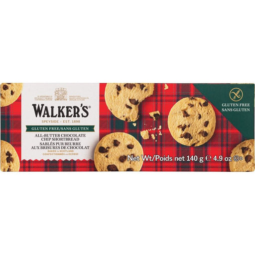 Walker's Gluten Free Chocolate Chip Shortbread - 140g | British Store Online | The Great British Shop