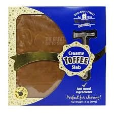 Walker's Nonsuch Creamy Toffee Slab With Hammer 400g: boxed toffee slab with small hammer alongside