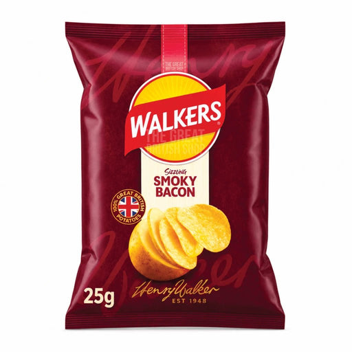Walkers Smoky Bacon - 25g imported British grocery product available in Canada