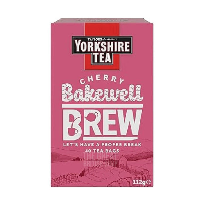 Yorkshire Tea Cherry Bakewell Brew - 40 Teabags imported British grocery product available in Canada