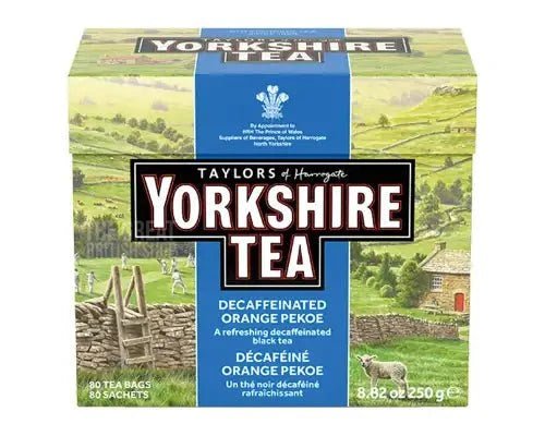 Yorkshire Tea Decaf - 80 Tea Bags imported British grocery product available in Canada
