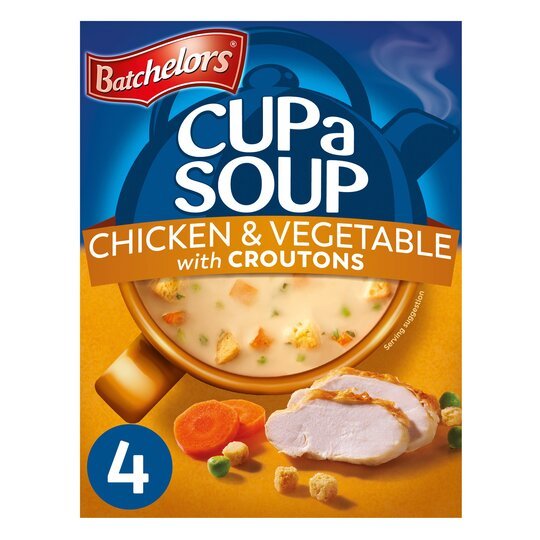 Batchelors Cup A Soup Chicken & Vegetable - 4 Pack 110g | British Store Online | The Great British Shop