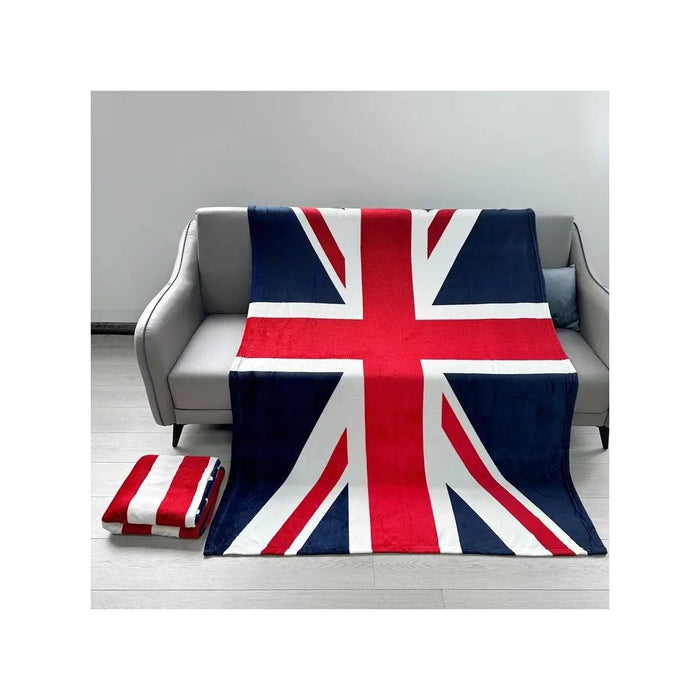 British Flag Printed Flannel Blanket | British Store Online | The Great British Shop
