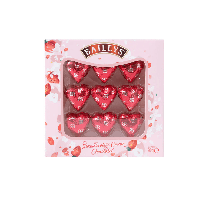 Baileys Strawberry and Cream Hearts - 90g - SAVE 55% | British Store Online | The Great British Shop