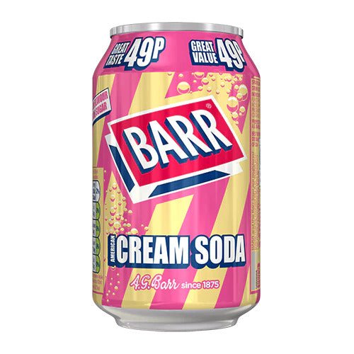 Barr American Cream Soda - 330ml | British Store Online | The Great British Shop