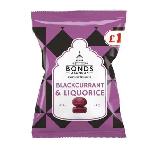 Bonds Blackcurrant and Liquorice - 150g | British Store Online | The Great British Shop