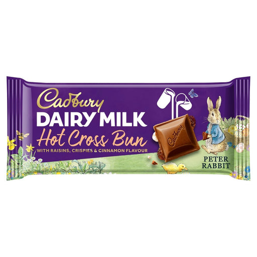 Cadbury Dairy Milk Hot Cross Bun Chocolate Bar - 110g | British Store Online | The Great British Shop