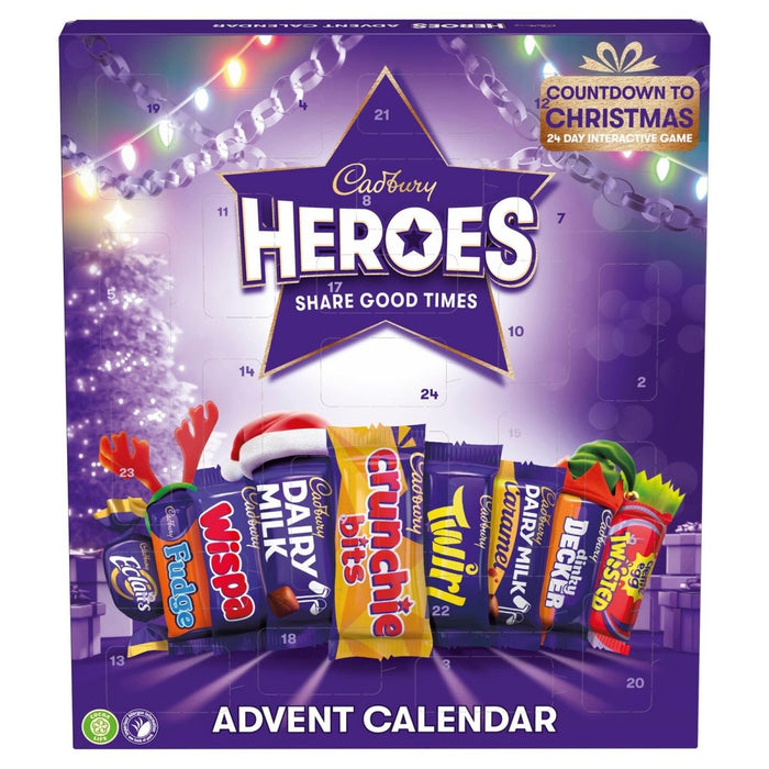 Cadbury Heros Advent Calendar - 230g | British Store Online | The Great British Shop