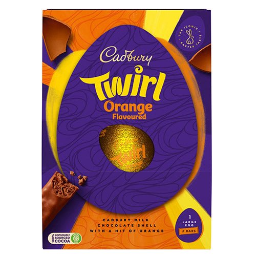 Cadbury Twirl Orange Large Egg - 198g - $2 OFF! | British Store Online | The Great British Shop