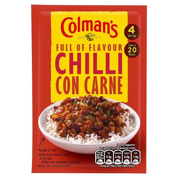 Colman's Chilli Con Carne - 50g | British Store Online | The Great British Shop