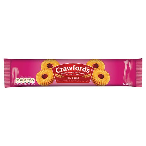 Crawfords Jam Rings - 125g | British Store Online | The Great British Shop