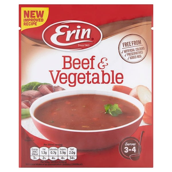 Erin Beef & Vegetable Soup - 68g | British Store Online | The Great British Shop