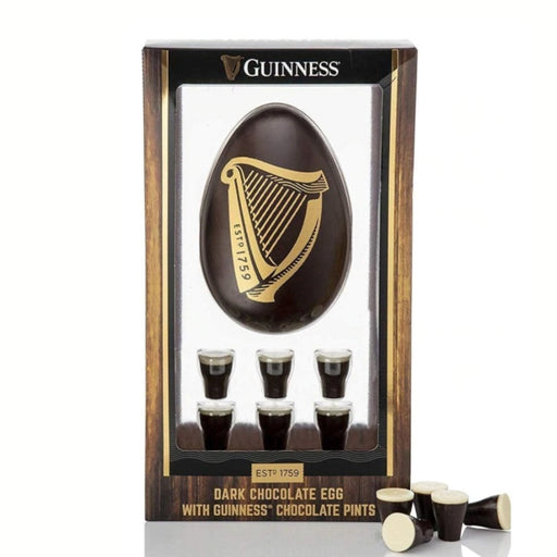 Guinness Dark Chocolate Egg with Mini Guinness Chocolate Pints 215g | British Store Online | The Great British Shop