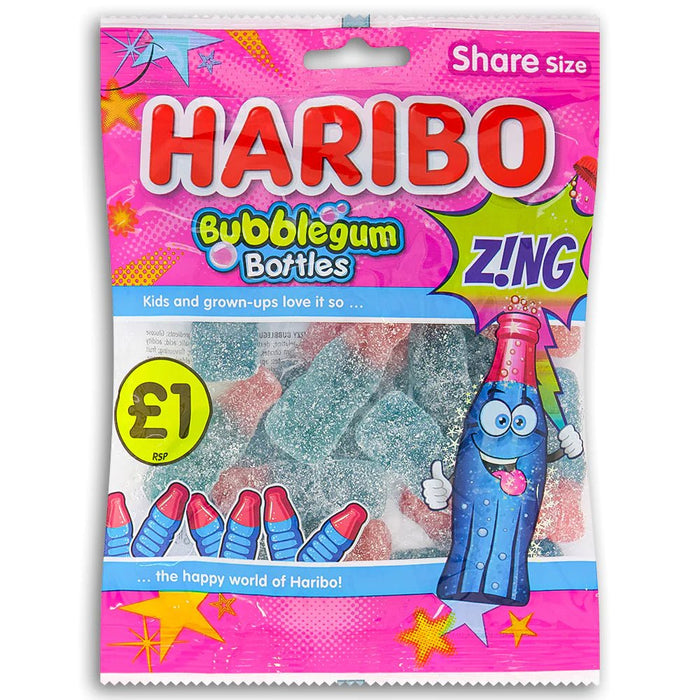 Haribo Bubblegum Bottles - 160g | British Store Online | The Great British Shop