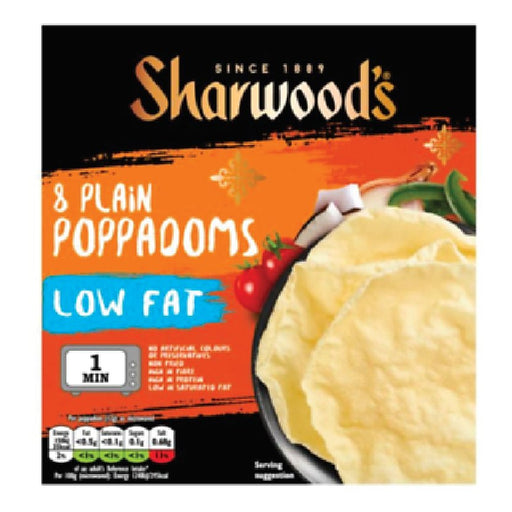 Sharwoods Plain Poppadoms - 94g | British Store Online | The Great British Shop