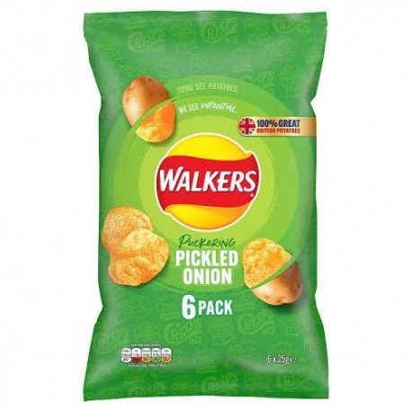 Walkers Pickled Onion - 6 Pack | British Store Online | The Great British Shop