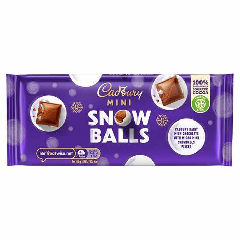 Cadbury Mini Snow Balls Bar - 110g | British Store Online | The Great British Shop