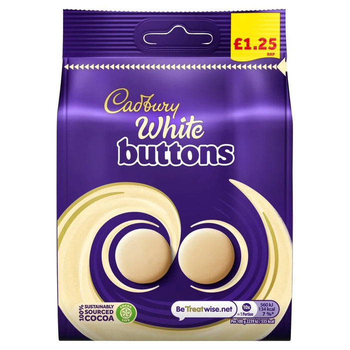 Cadbury White Buttons - 95g | British Store Online | The Great British Shop