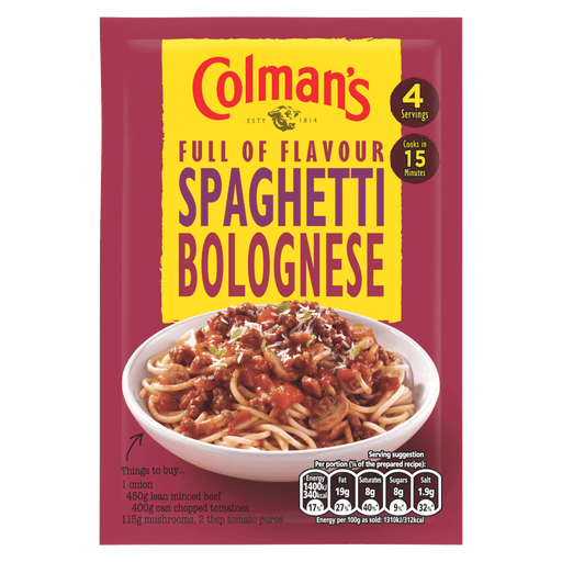 Colman’s Spaghetti Bolognese - 44g | British Store Online | The Great British Shop