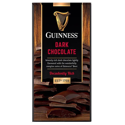 Guinness Dark Chocolate Solid Bar - 90g | British Store Online | The Great British Shop