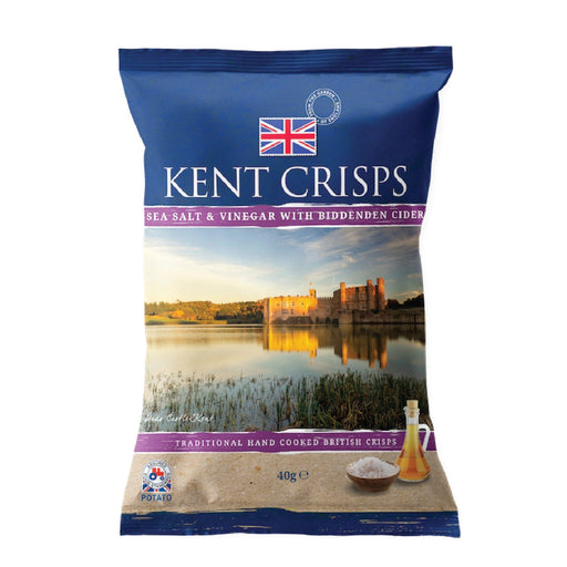 Kent Crisps Sea Salt & Vinegar with Biddenden Cider - 40g | British Store Online | The Great British Shop