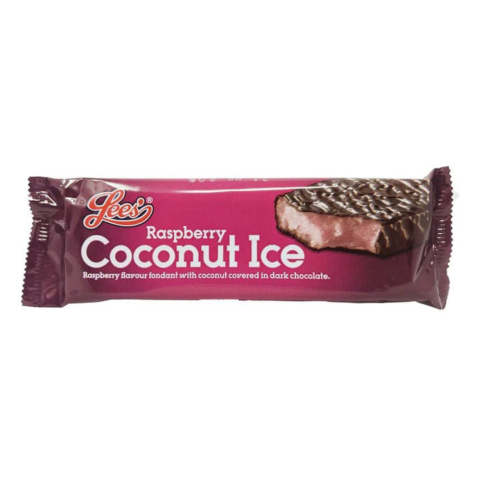 Lees Raspberry Coconut Ice - 60g | British Store Online | The Great British Shop
